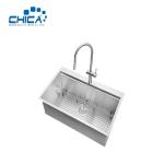 25x22x10cm Handmade House Kitchen Sink Single Bowl Stainless Steel Kitchen Sinks