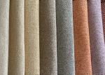 290gsm Upholstery Sofa Fabric , Plain Cotton Linen Fabric Furnishing Curtain