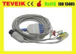 Round 6pin 5 Leads ECG Cable For Mindray/BCI/CSI/Goldway/Nell-cor/Nihon/Kohden