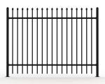 H1800mmxW2450m Square Picket 19mmx19mm Rail 40mmx40mm Stain black Powder