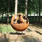 Outdoor Corten Steel Diameter 600mm Outdoor Corten Steel Rust Fire Pit With