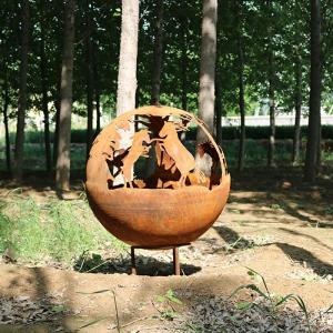 Wholesale Garden Decorative Wood Burning Fire Pit Sphere outdoor fire bowls from china suppliers