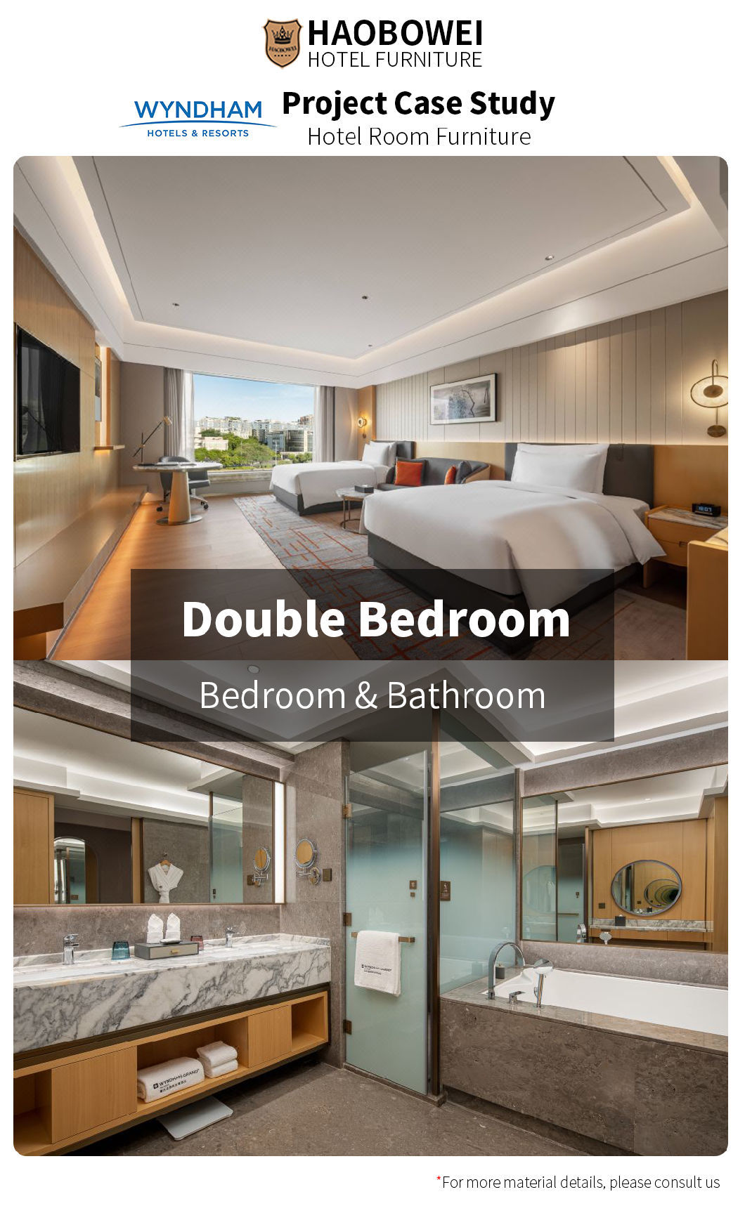 Five Star Hotel Foshan China Modern Style King Size Bedroom Custom Furniture