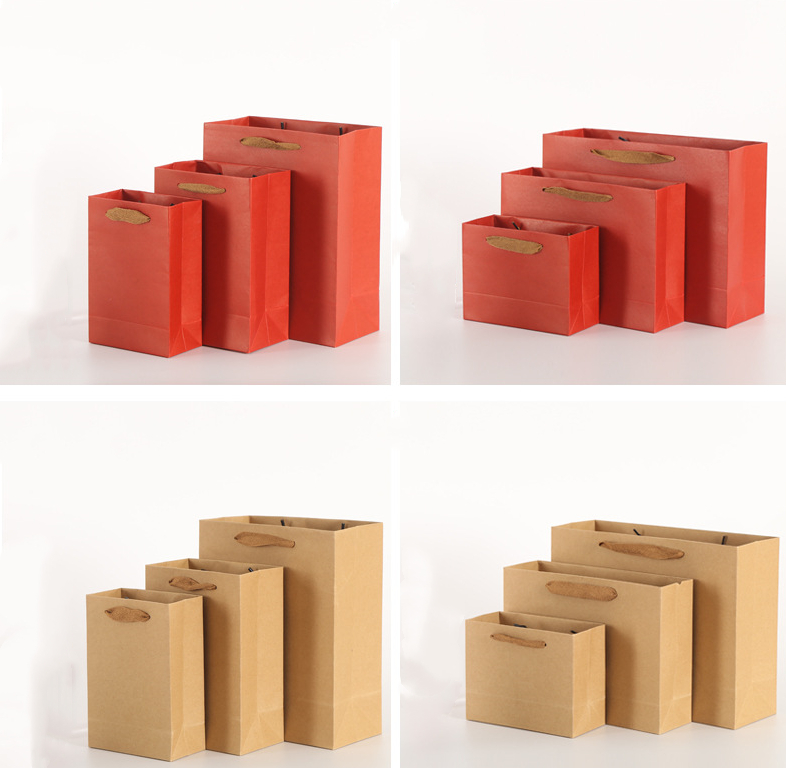 Simple Style Gift Bags With Ribbon Handles CMYK 4 Color Offset Printing