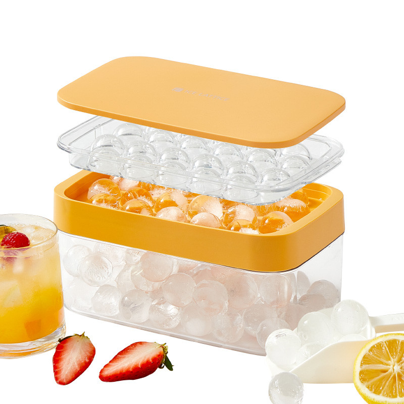 OEM Durable Small Circle Ice Cube Tray With Lid Summer Kitchen Fridge Freeze Tools