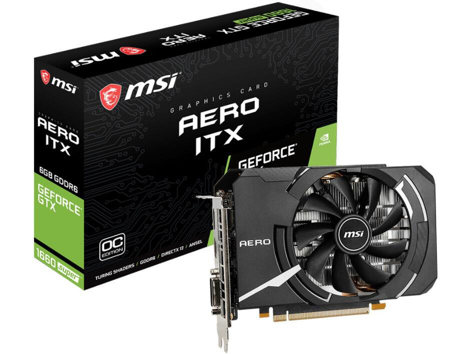 Msi GeForce GTX1660 Super AERO Video Card Gaming Dual Fan Power