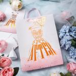Custom Order Customised Logo Personalised Coated Paper Bag for Happy Wedding