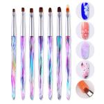 Nylon Acrylic Handle Nail Gel Brush French Glitter Flower Magnet Nail Gel Pen