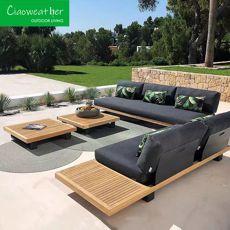 Mail Packing N All Weather Outdoor Patio Furniture Rattan Garden Sofa Set with Aluminum Frame