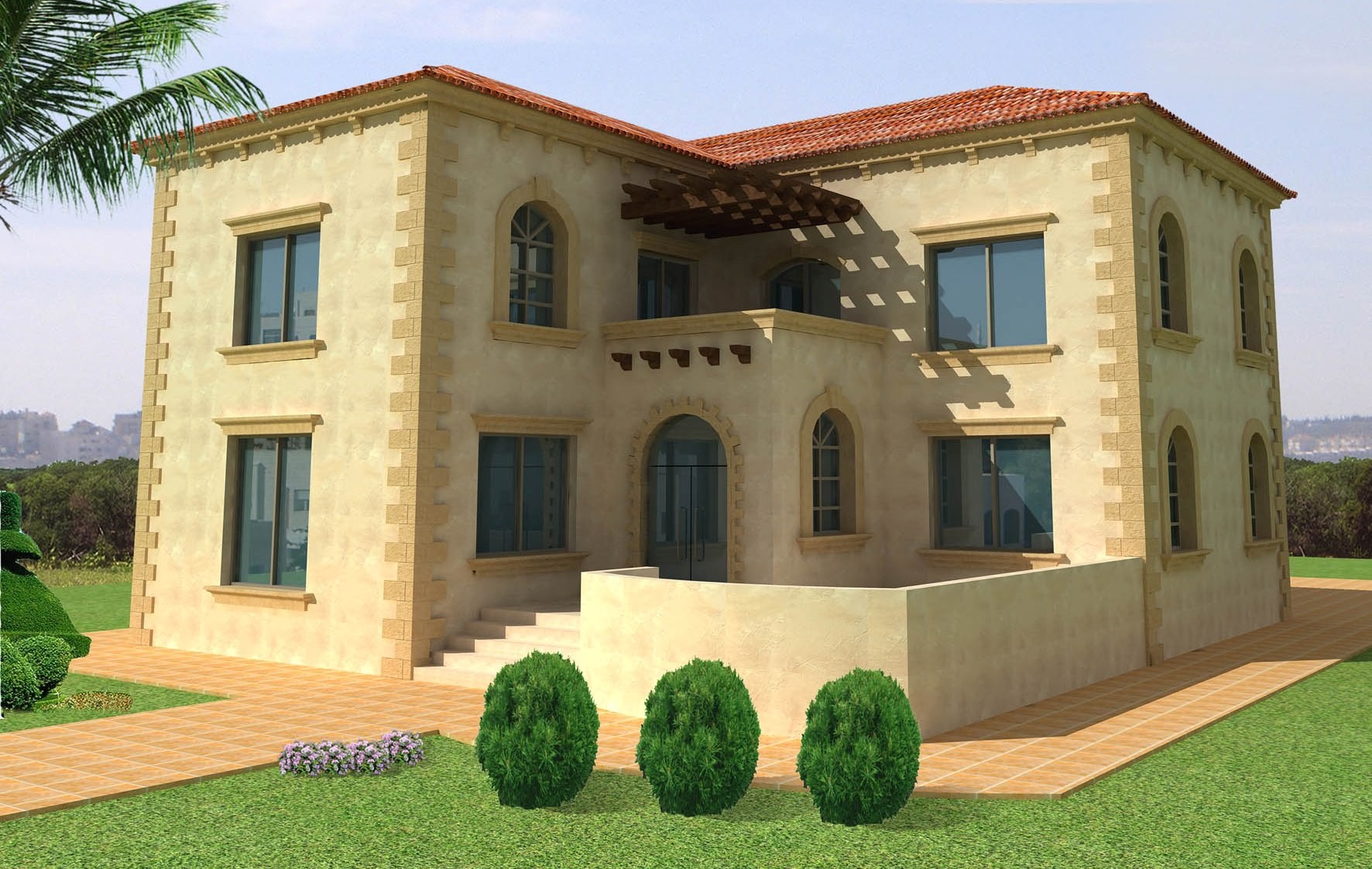 EU/USA/NZ/Australia Prefabricated Wind Resist Light Steel Frame Houses , New Design Two Storey Light Gauge Steel Villa