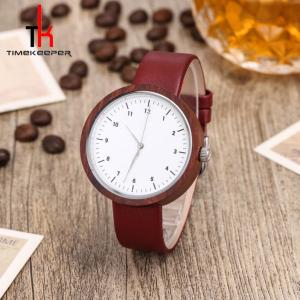 Wholesale High End Quartz Modern Wood Watches 42mm With Vegan Watch Straps from china suppliers