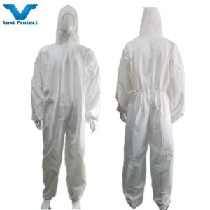 Wholesale Workwear 175*140cm Disposable White Microporous 56GSM Tyvek 500 PPE Suit for Chile Market from china suppliers