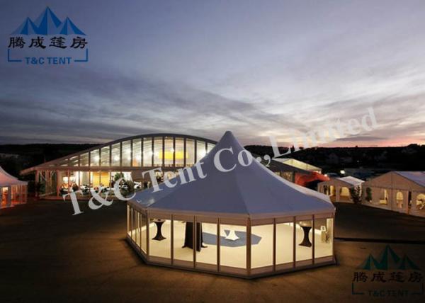 Pagoda Shape Commercial Party Tents Tear Resistant With Light Frame Steel