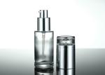 Empty Facial Oil Packaging Clear Frosted Glass Cosmetic Pump Bottle 50ml 80ml