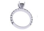 6x6mm 14k Solid Gold Jewellery , 24pcs 1.44ct Natural Diamond Engagement Ring