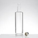 700ml 750ml Flat Shoulder Nordic Empty Rum Whisky Spirit Vodka Glass Bottle with