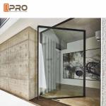 Transparent Glass Aluminum Pivot Doors For Residential Air Tightness Pivot front