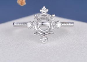 Wholesale Engagement Setting 14k Rose Gold Ring Flower Floral Semi Mount from china suppliers