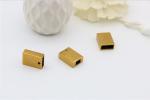 Fashion zinc alloy metal gold bag accessories leather cord end clip stopper for