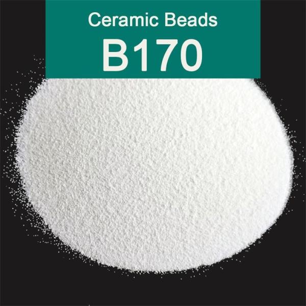B170 Sandblasting Ceramic Polishing Beads 0.045 - 0.090mm For Metal Surface