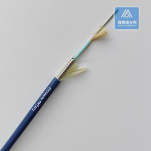 Wholesale 6 Cores Multi Mode Spiral Armored Fiber Cable 4.5mm Blue PVC Rodent Resistant FTTH from china suppliers