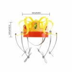 Funny Toy Basketball Hoop , Crown Food Hat Electronic Spinning Snack Food Game