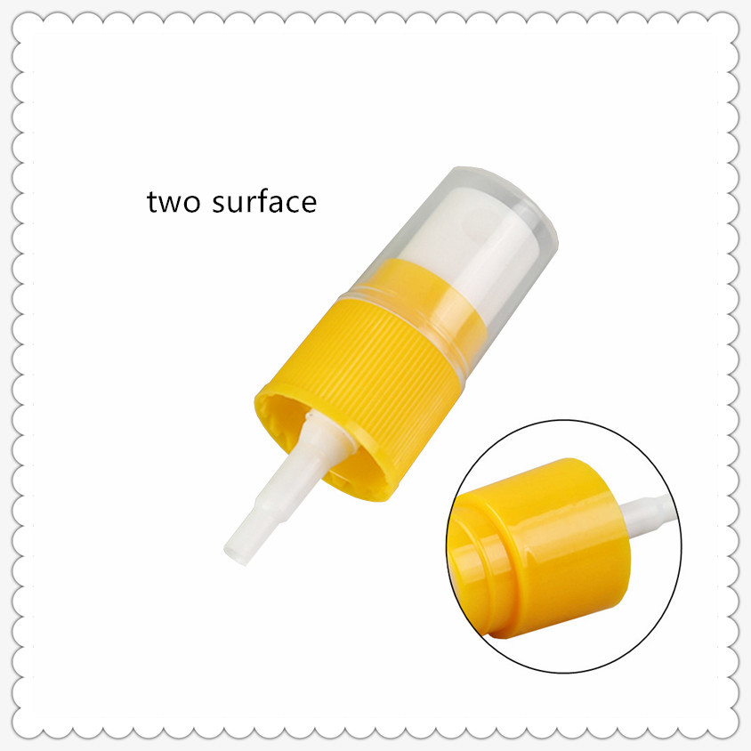 Customized Colors Fine Mist Sprayer 18 Mm With Ribbed Surface Half Cover