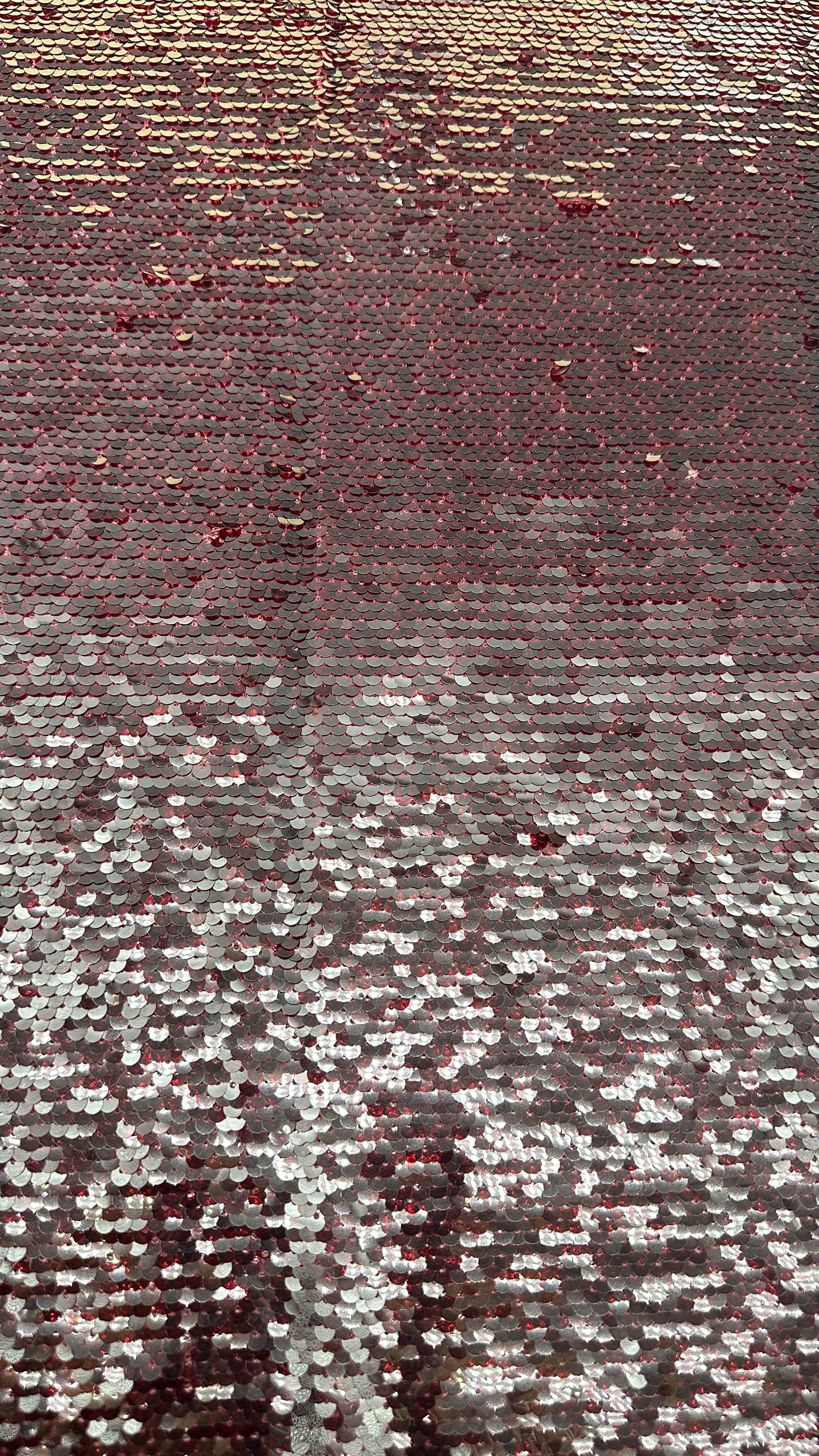 Luxury 100% Polyester Leafy Sequin Embroidery Fabric Shine Sequin Fabric