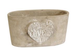 Wholesale Oval Shape Cement Contemporary Garden Planters With Gray Color from china suppliers