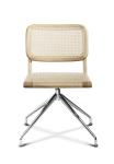 80cm Rattan Study Home Office Desk Chair 46 X 47 X 75 Cm Walnut Color