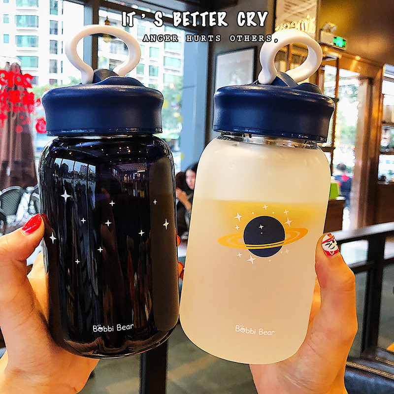 15oz Adults Matte Unbreakable Glass Water Bottle 460ml Customized Logo