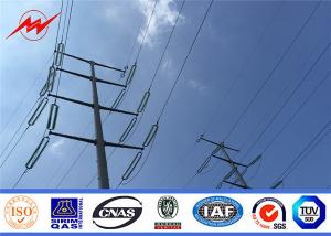Wholesale 11 Kv Insolutors Steel Utility Poles , Hot Dip Galvanized Power Distribution Pole from china suppliers