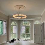LED Energy Saving Glass Pendant Lamps Dining Room Restaurant Chandelier 25-30M2