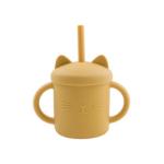 Food Grade Toddler Silicone Cup Eco Friendly Cat Kitten Animal Style