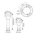 CE Certified Effective Solar Powered Bollard Lights Ouotdoor Lawn Lamp For