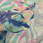 82% Nylon 18% Spandex Fabric 200GSM Printed Woven Fabric For Women Yoga Wear