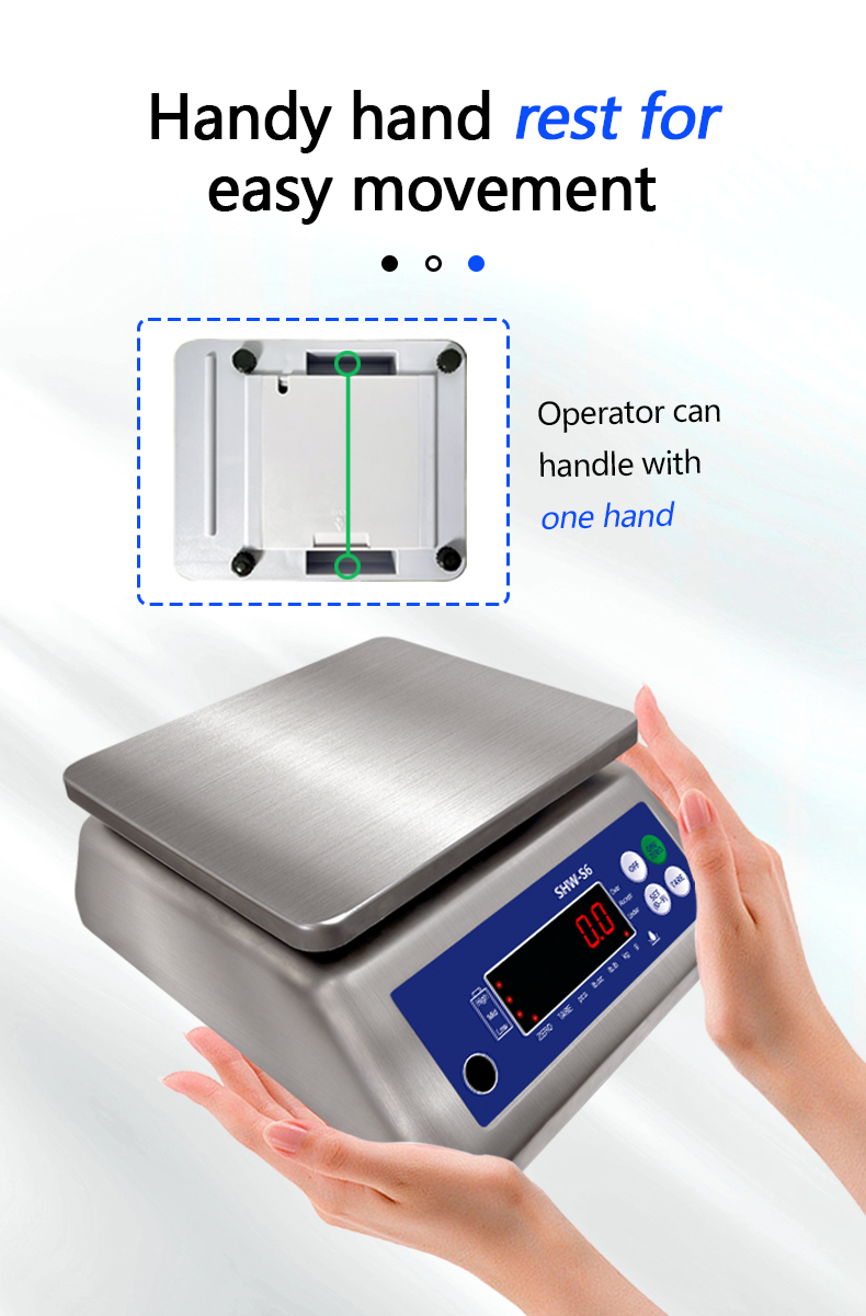 High Precision LED Display SOHE S6 Waterproof Table Scale for Industrial Applications