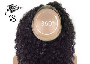 Wholesale Black Women Curly 360 Lace Frontal Wig , 100% Indian Remy 360 Swiss Lace Frontal from china suppliers