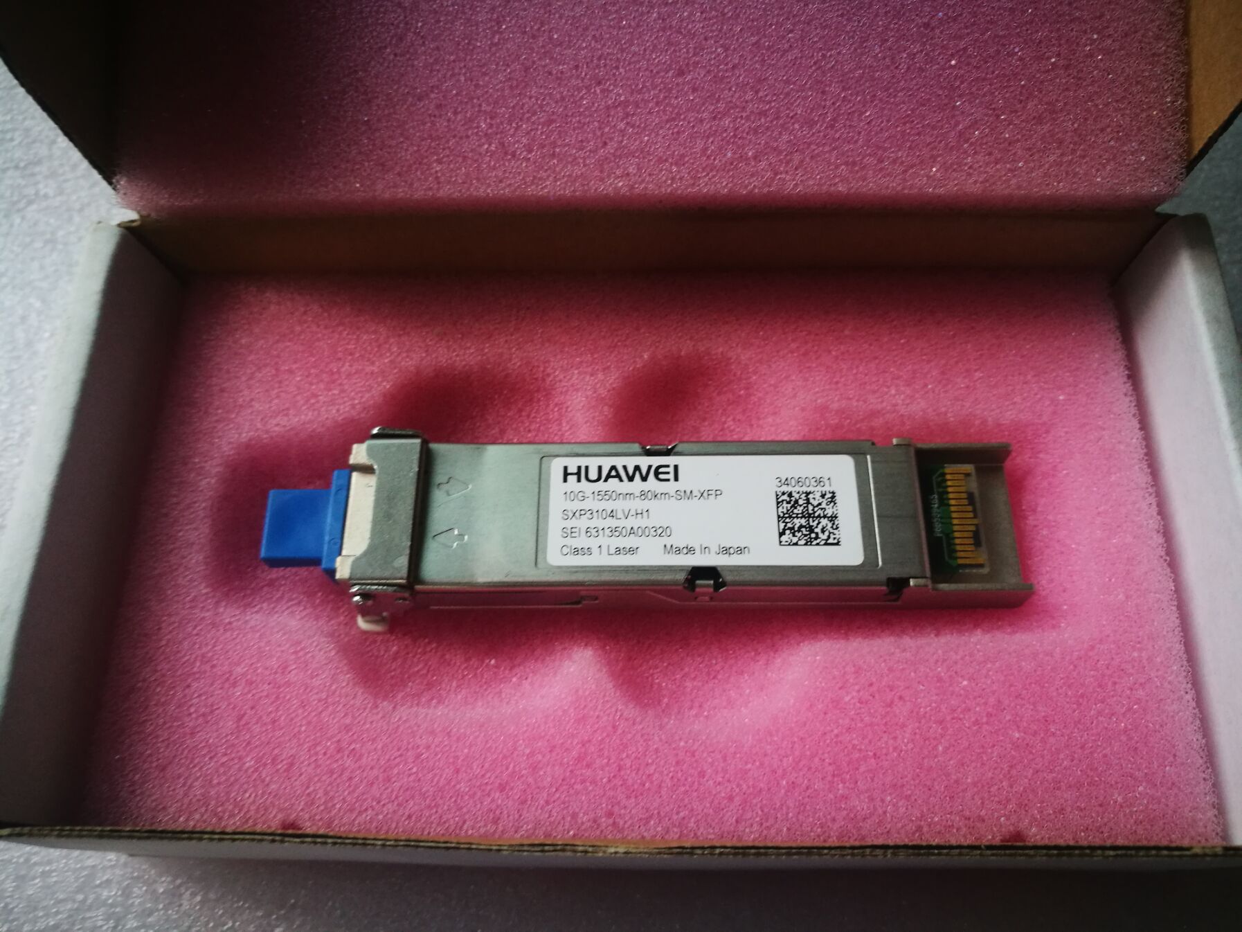 Original SFP Huawei 10G-1550nm-80KM-SM-XFP 34060361 SXP3104LV-HI huawei 10G80KM