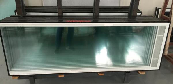 25.4mm Blinds Between Glass Flat Shape Blinds For Patio Doors Heat Insulation