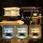 Waterproof IP65 Solar Pillar Lights Outdoor 6000K Post Cap Lamp
