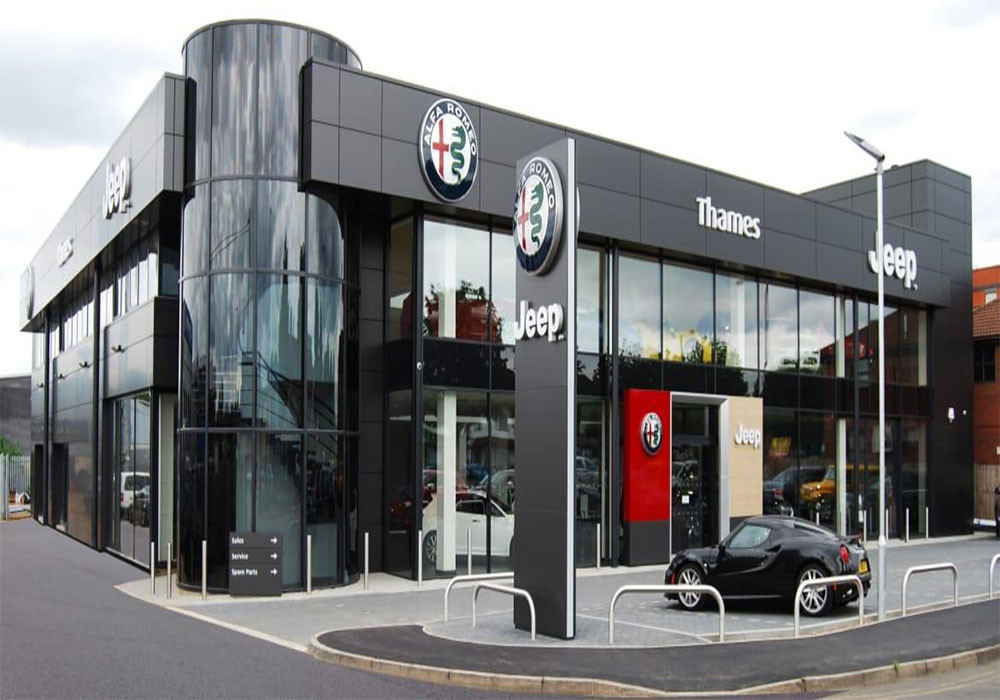 Q355b Prefab Commercial Retail Buildings Steel Structure Automobile Exhibition Hall Sales Hall