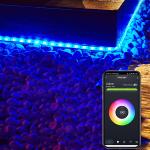 SMD 5050 Led Solar Powered Strip Lights Outdoor RGB Dimmable Light Match Music