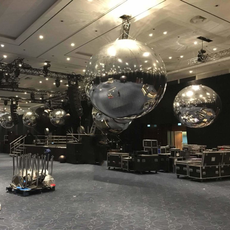 customized inflatable Christmas decoration big hanging glass mirror ball christmas mirror balls