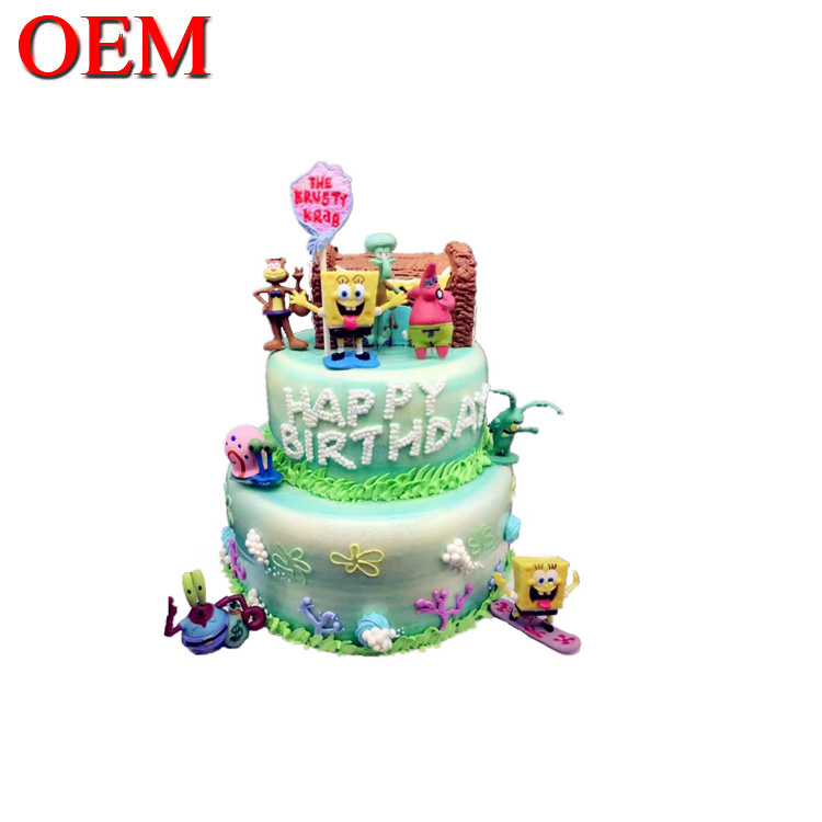 Customized Japan Classic Characters Birthday Cake Topper Set Oem Action Figure Cake Topper Factory
