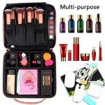 Women PU Makeup Storage Bag With Adjustable Dividers