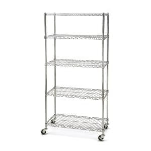 Wholesale Freezer Warehouse Rolling Commercial Wire Shelving 5 - Layers 355*533*1215mm from china suppliers