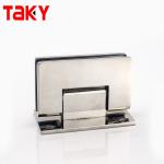 H PLATE Stainless Steel Brass Frameless Pivot Wall Mounted Shower Glass Door