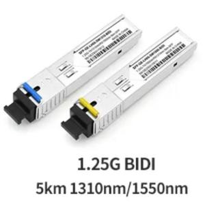 Wholesale 1.25G SFP Fiber Optic Transceiver 5km 1550/1310nm SC Connector BIDI SFP Module from china suppliers