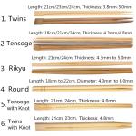 Twins Tesoga Round Disposable Bamboo Chopsticks Bulk
